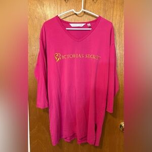 Victoria's Secret Hot Pink V-Neck Nightgown